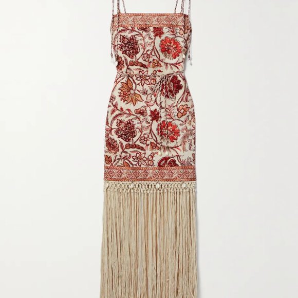 Zimmermann Dresses & Skirts - NWT $895 ZIMMERMANN VITALI BELTED FRINGED EMBELLISHED PRINTED COTTON DRESS SZ 2